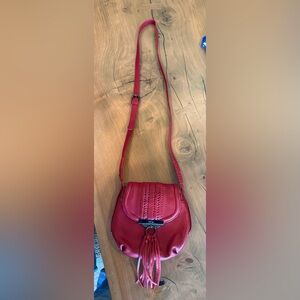 Kooba Red Leather Crossbody Bag